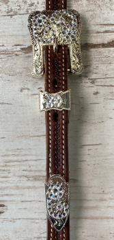 Glitzer Buckle-Set white